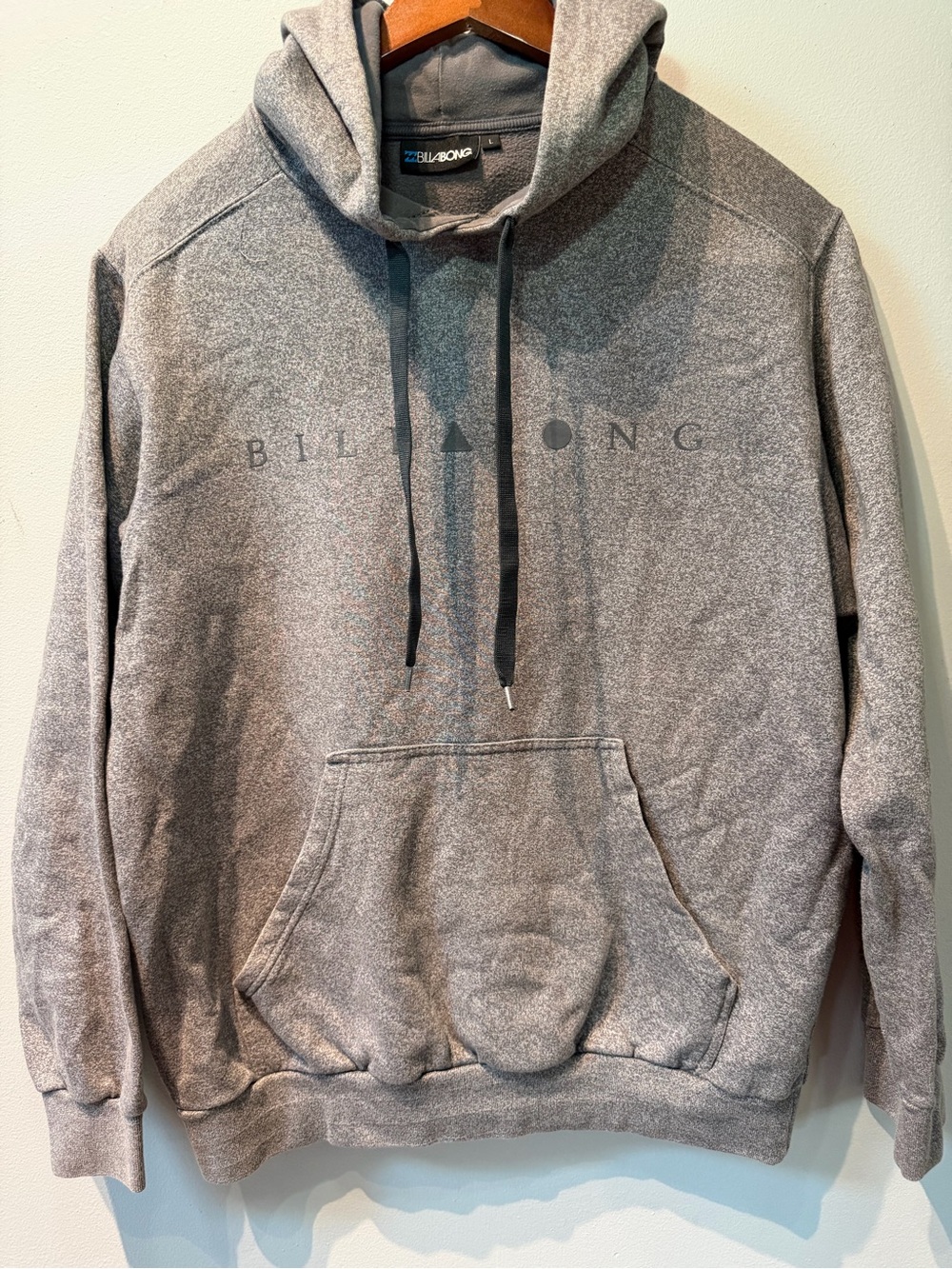 Billabong Men's Heather Gray Logo Hoodie